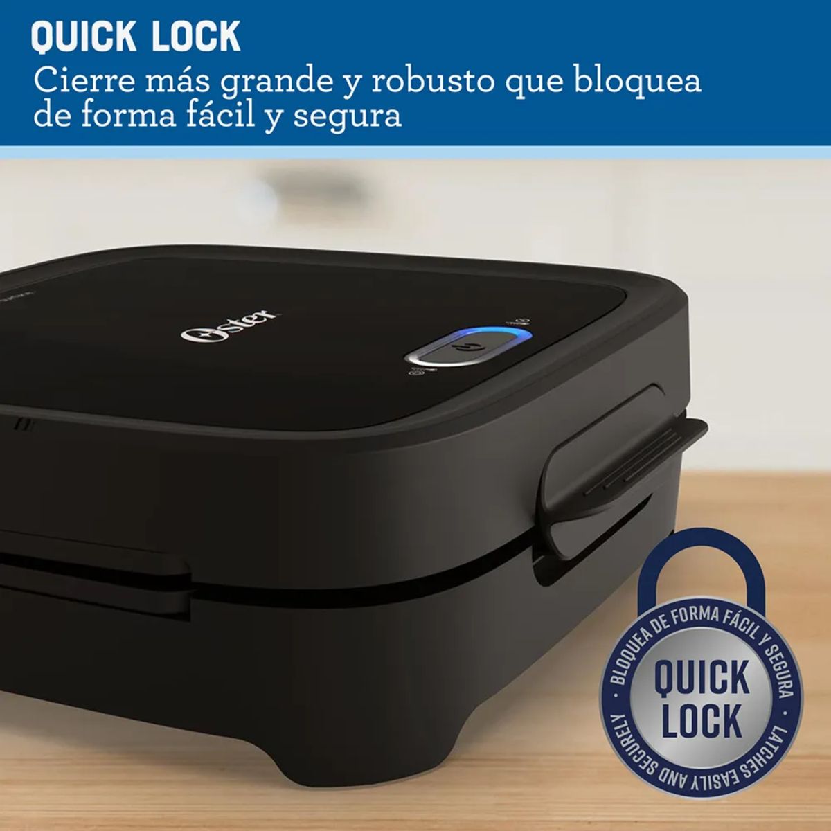 OSTER - Sandwichera Compacta Oster® CKSTSM400 con Platos Hondos  Negro