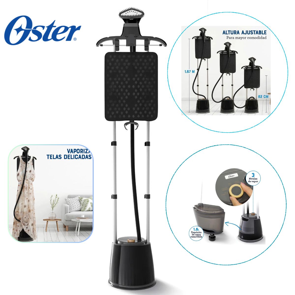 OSTER - Vaporizador de Prendas Oster con  Tabla de Soporte GCSTGS7050