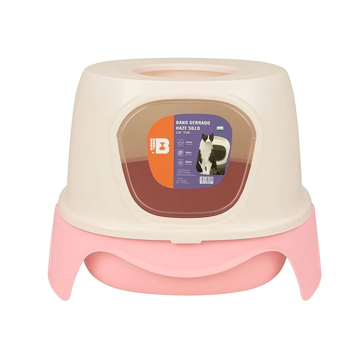 BASA - Baño de Gato Basa Rocket Rosa + Rastrillo -10307