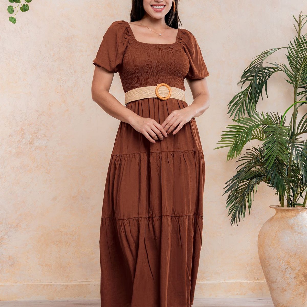 ARMA TU LOOK - VESTIDO SOL DE LINO LARGO CON MULTIAGUJA ARMA TU LOOK