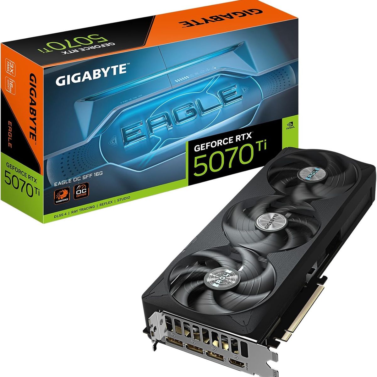 GIGABYTE - Tarjeta de video GIGABYTE GeForce RTX 5070 Ti EAGLE OC SFF 16G 16 GB GDDR7 PCIe Gen 5 0