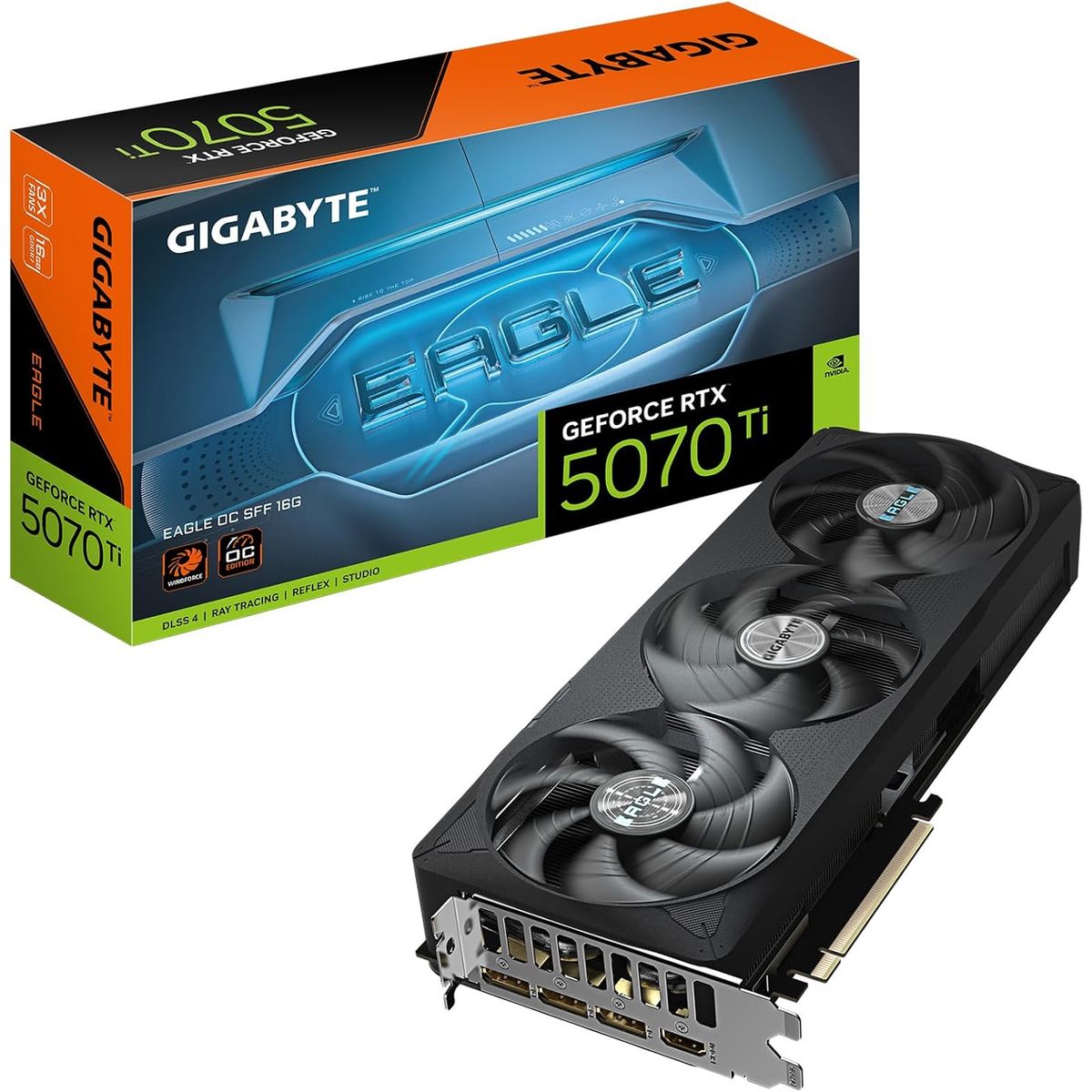 GIGABYTE - Tarjeta de video GIGABYTE GeForce RTX 5070 Ti EAGLE OC SFF 16G 16 GB GDDR7 PCIe Gen 5 0