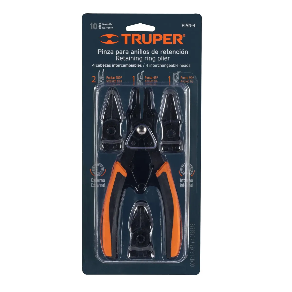 TRUPER - ALICATE PARA ANILLOS DE RETENCIÓN - 6" TRUPER 17355