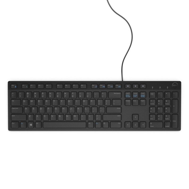DELL - Dell Teclado Multimedia KB216 Cableado US Color Negro - 580-ADMT