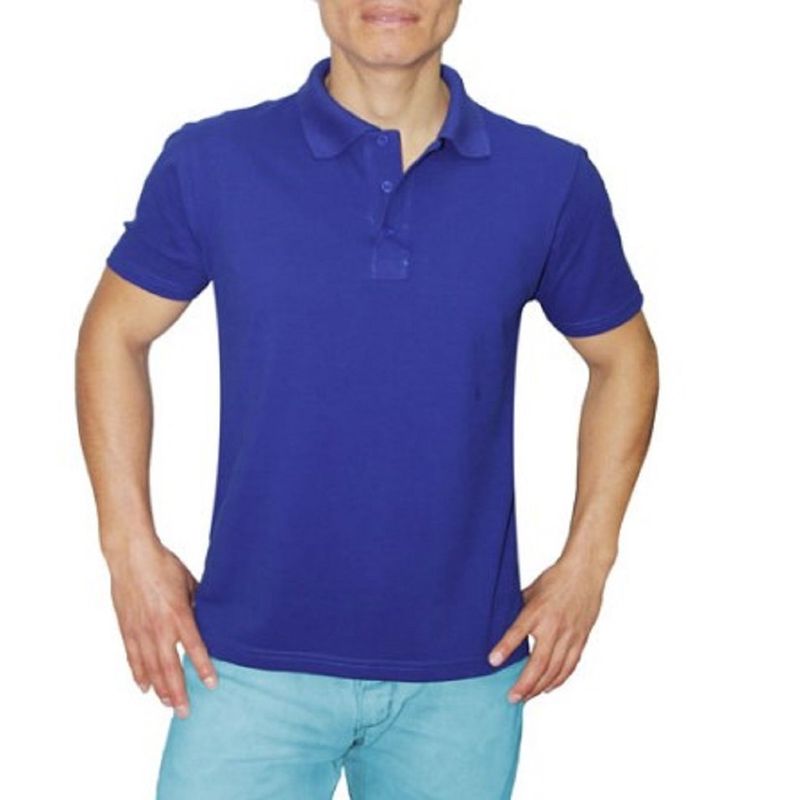 GENERICO - POLO CUELLO CAMISERO MANGA CORTA AZULINO