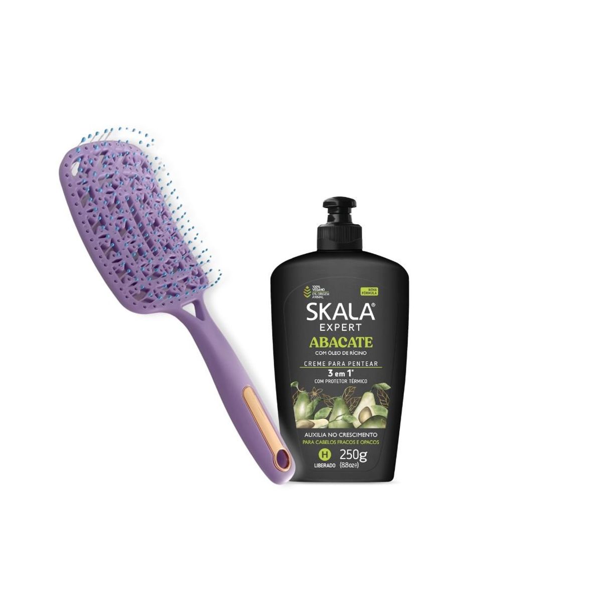 SKALA - Crema De Peinar Skala Abacate Cabello Quebradizo + Cepillo de Regalo