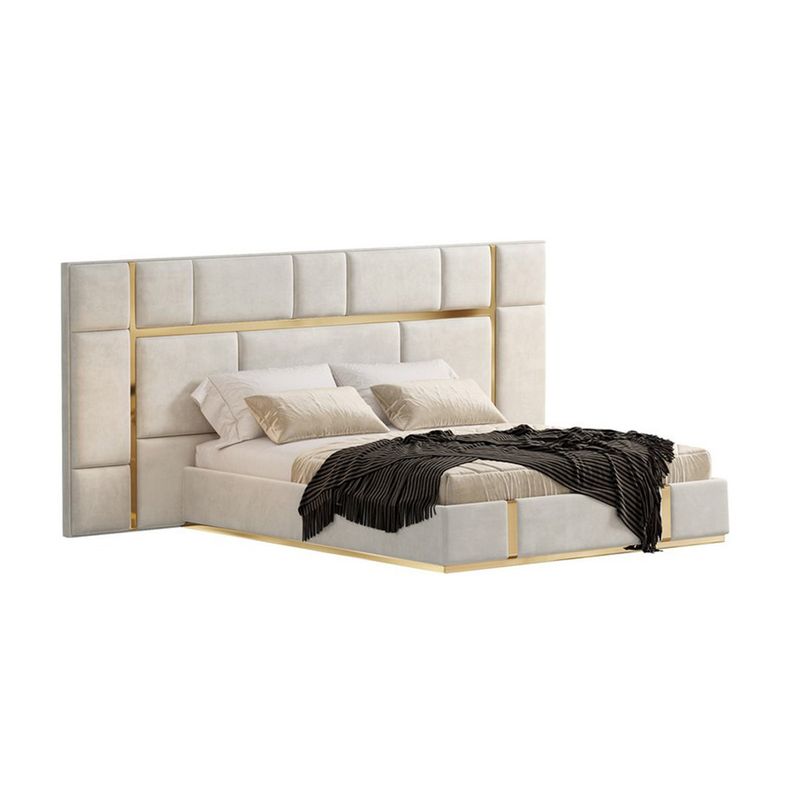 GENERICO - Cama Moderna Dolce - King Plz - Blanco