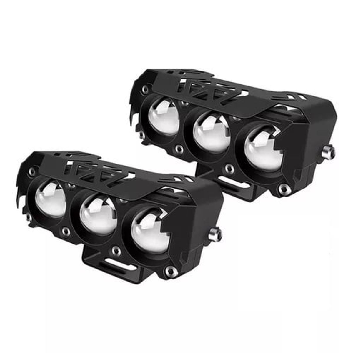 GENERICO - Faros Led Neblineros 3 Lupa Ultra Potente Luz Doble Color