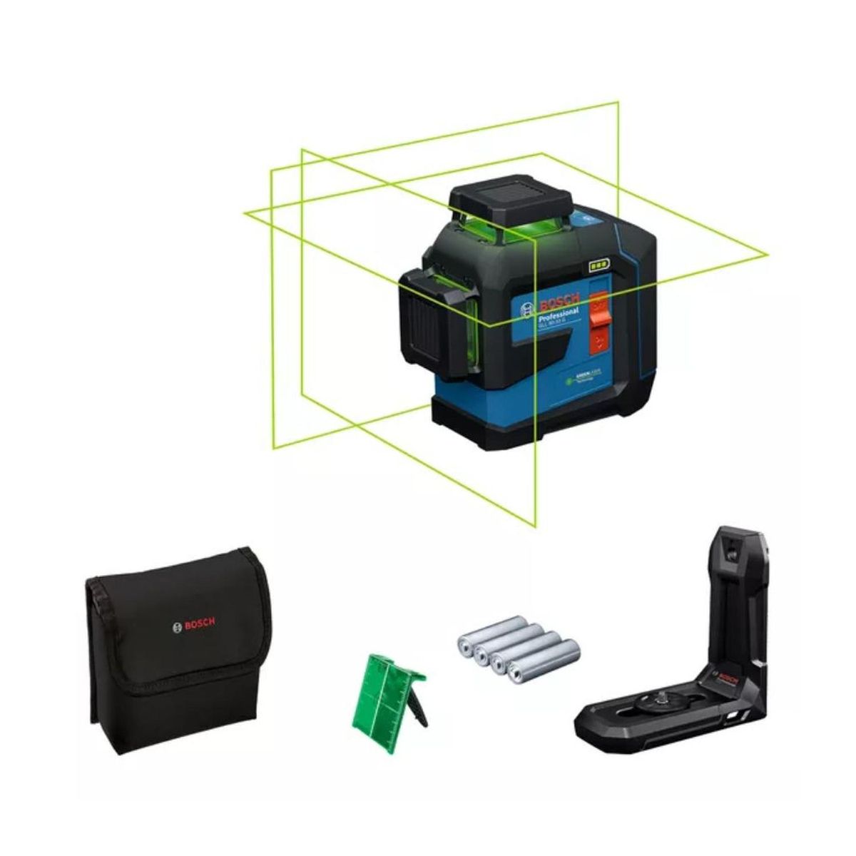 BOSCH - Nivel Láser de 3 Lineas Verde 30 Metros Bosch GLL 80-33 G