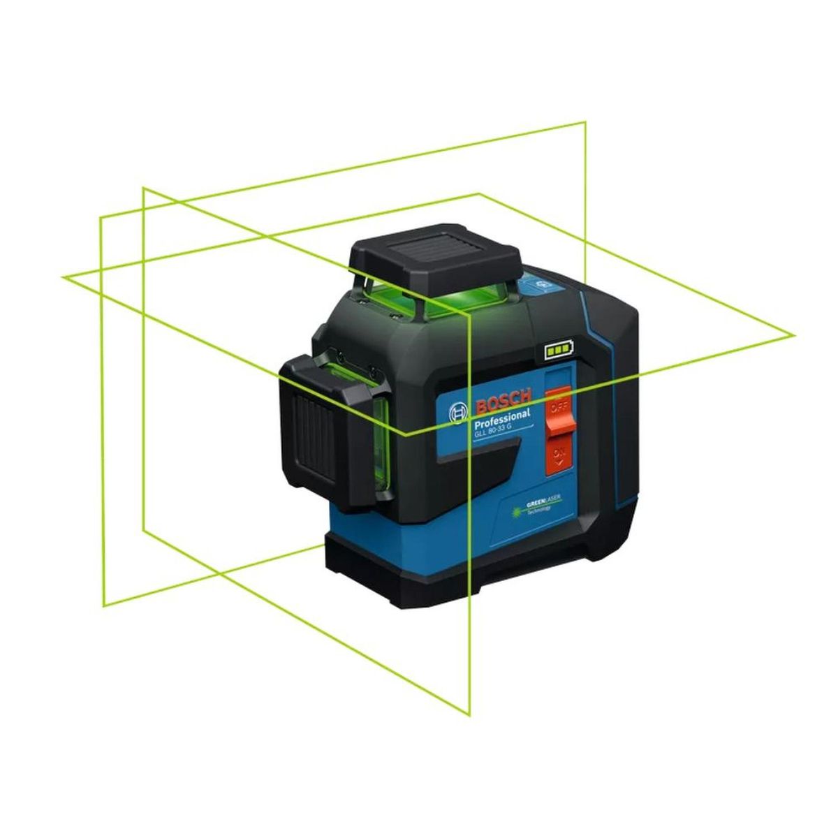 BOSCH - Nivel Láser de 3 Lineas Verde 30 Metros Bosch GLL 80-33 G