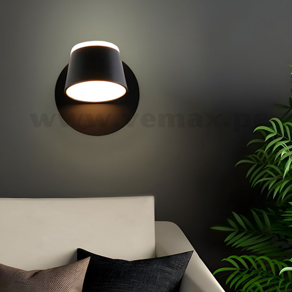 GENERICO - Aplique Black Box Rian Luz Cálida