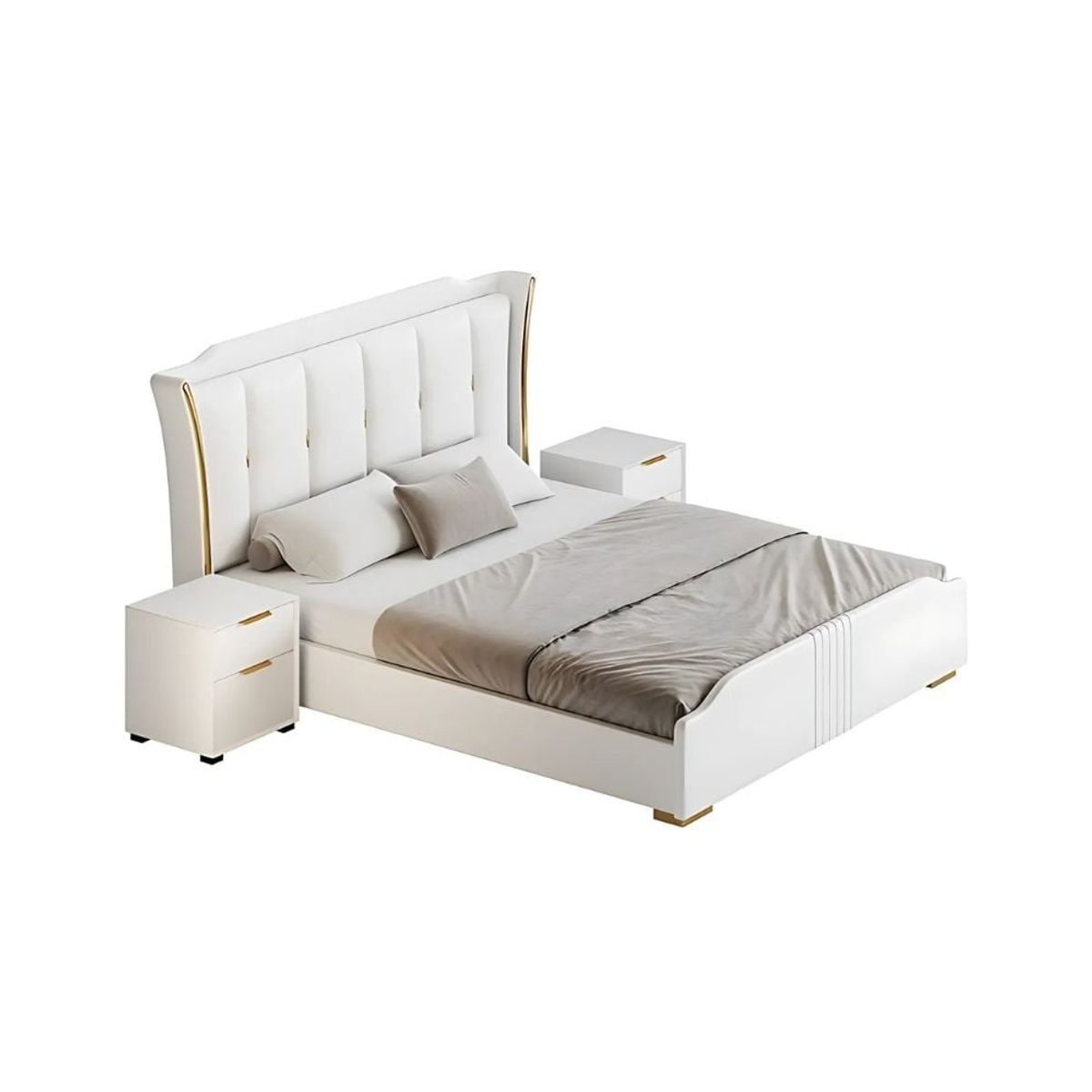 GENERICO - Cama Victoriana - King Plz - Blanco