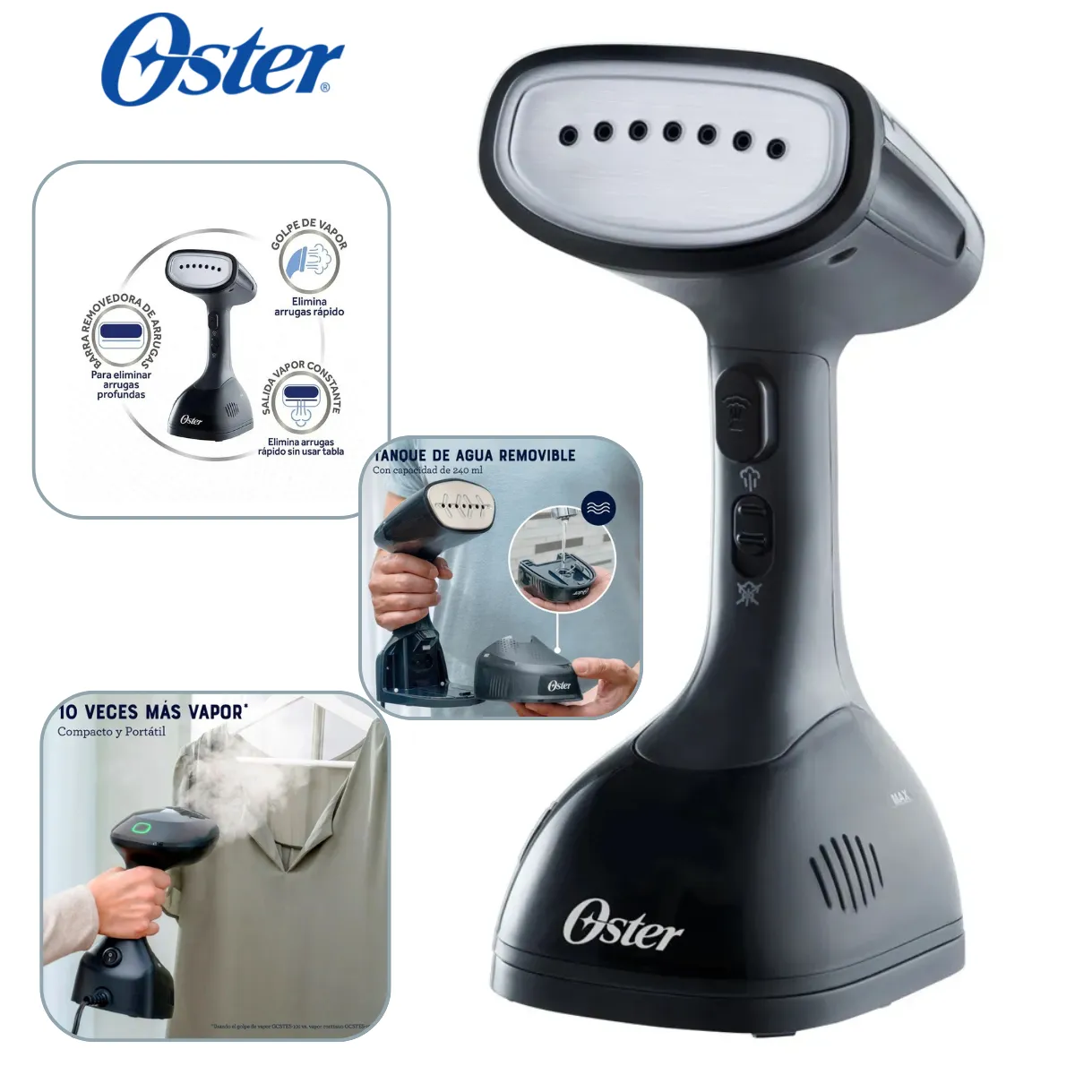 OSTER - VAPORIZADOR DE PRENDAS OSTER - NEGRO GCSTES101