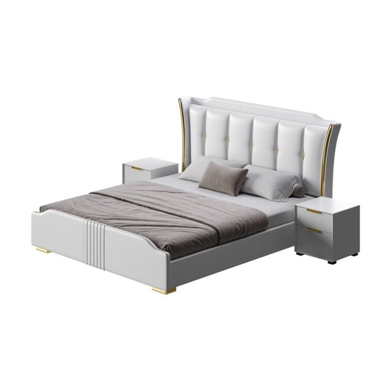 GENERICO - Cama Victoriana - King Plz - Gris claro