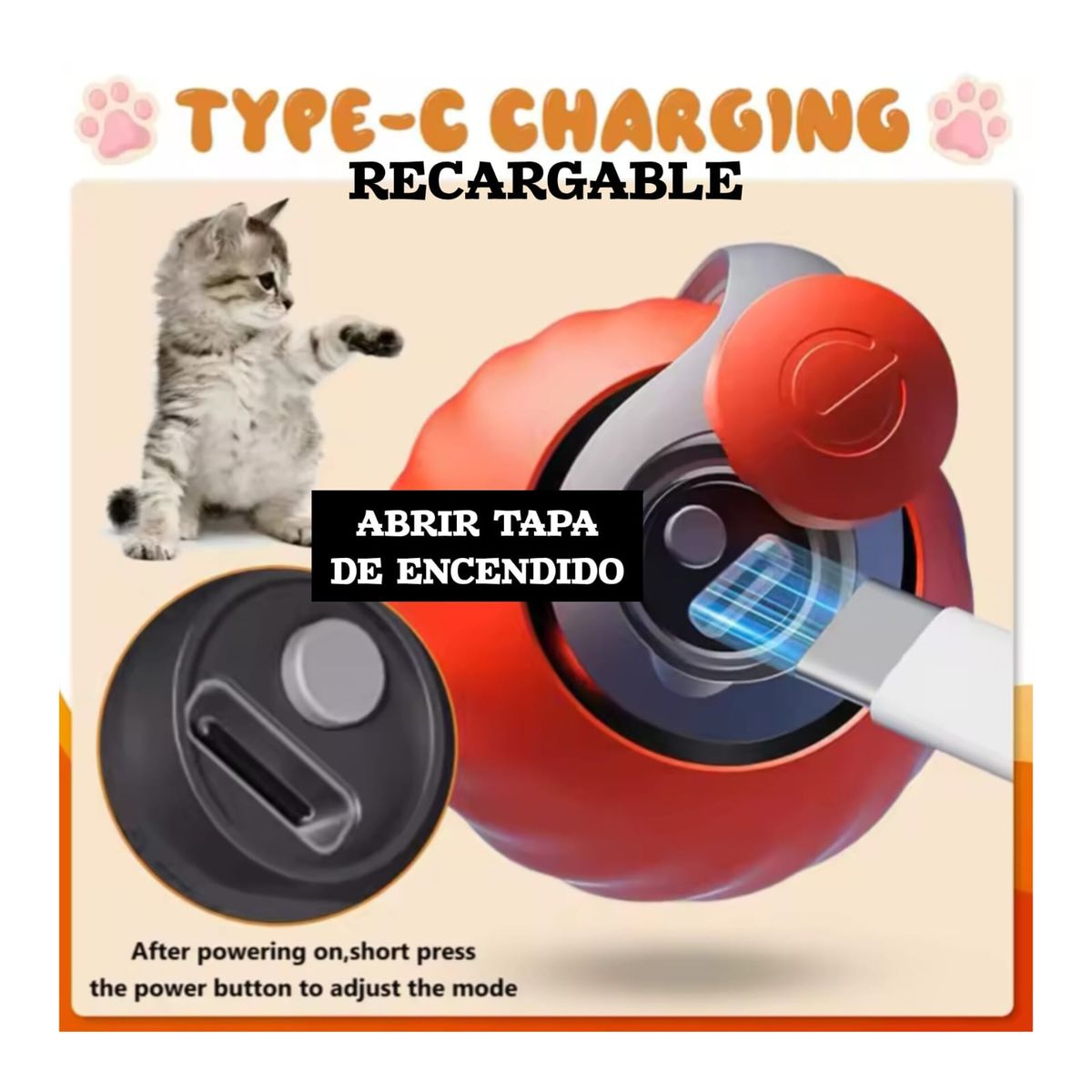 OEM - Juguete interactivo inteligente para gatos SPEEDY TAIL