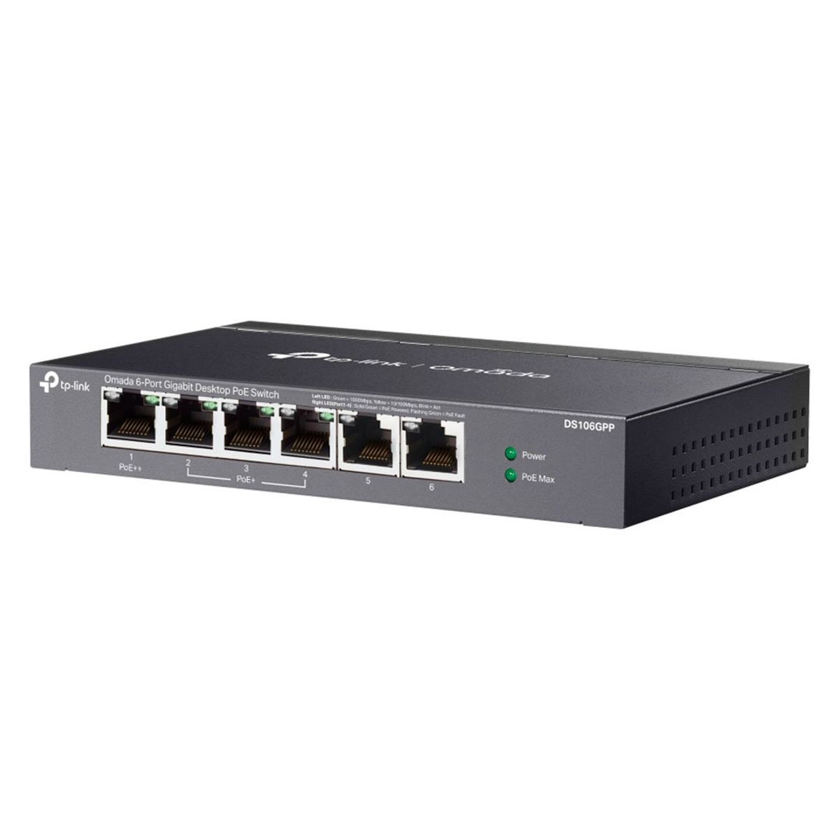 TP LINK - TP-LINK DS106GPP Switch PoE 6 Puertos Gigabit Omada
