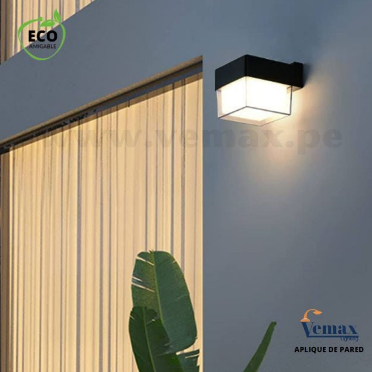 GENERICO - Aplique Black Bright Dawn Luz Cálida