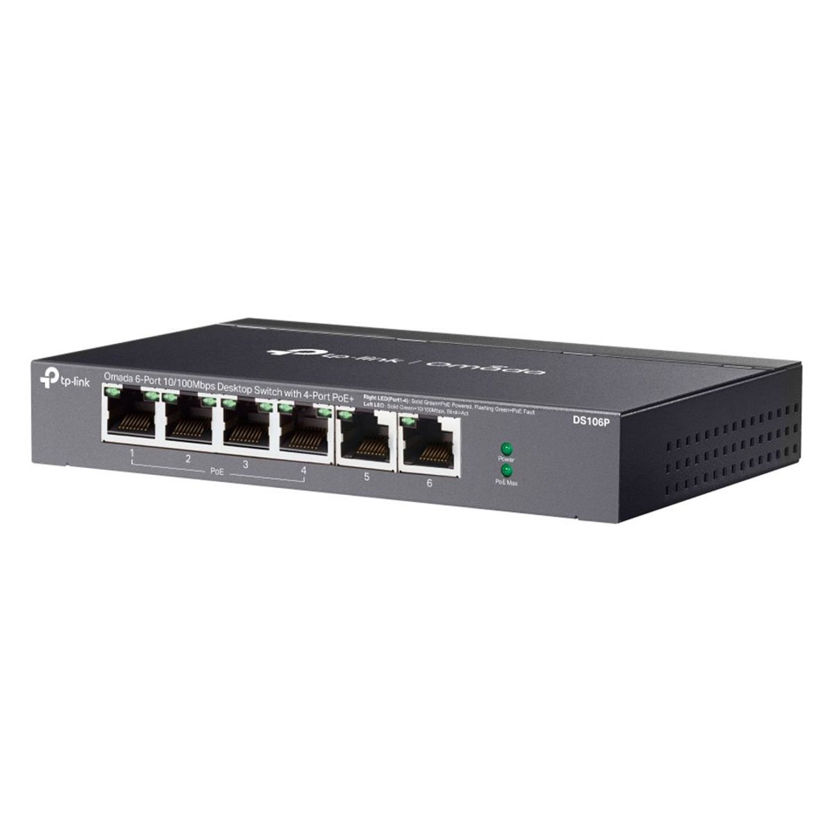 TP LINK - TP-LINK DS106P Switch PoE 6 Puertos 10/100 Omada
