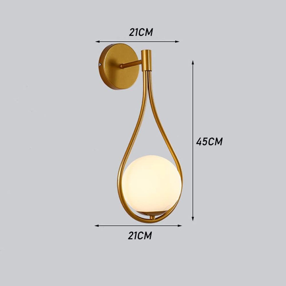 GENERICO - Aplique Black Bright Dawn Luz Cálida