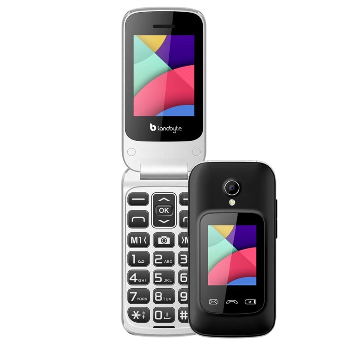 LANDBYTE - Teléfono celular Flip 4g LandByte LT1448 1.77 Dual SIM Radio FM Desbloqueado
