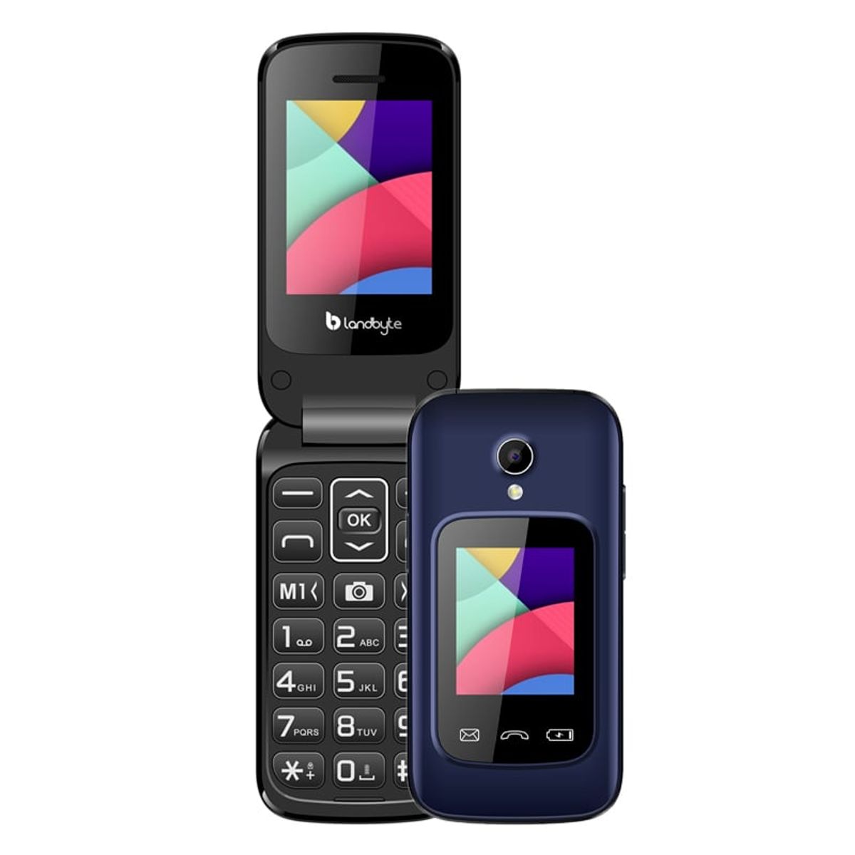 LANDBYTE - Teléfono celular Flip 4g LandByte LT1448 1.77 Dual SIM Radio FM Desbloqueado