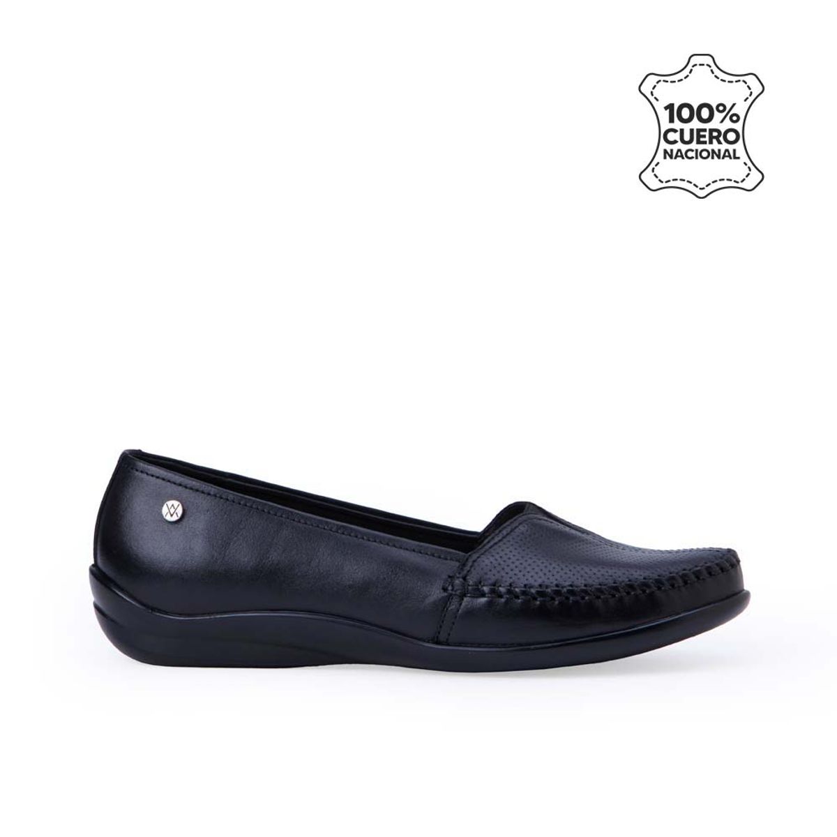 VIALE - Zapato Mocasín Casual AVE-2512 Negro Viale Cuero
