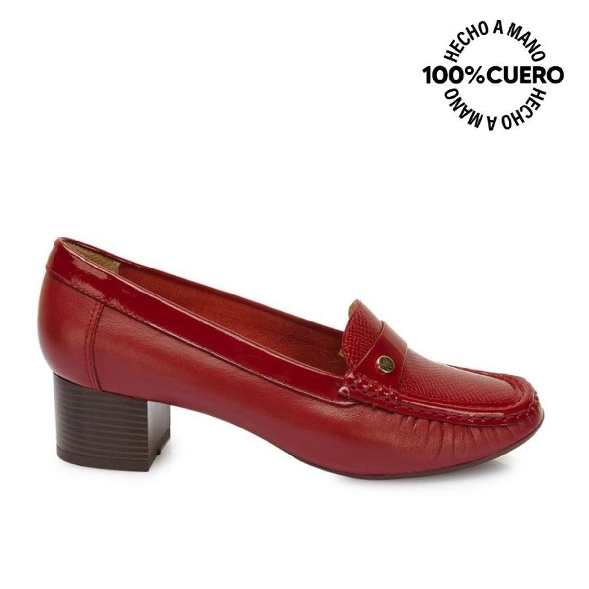 VIALE - Zapato Mocasín Vestir DENI-2514 Cramberry Viale Cuero