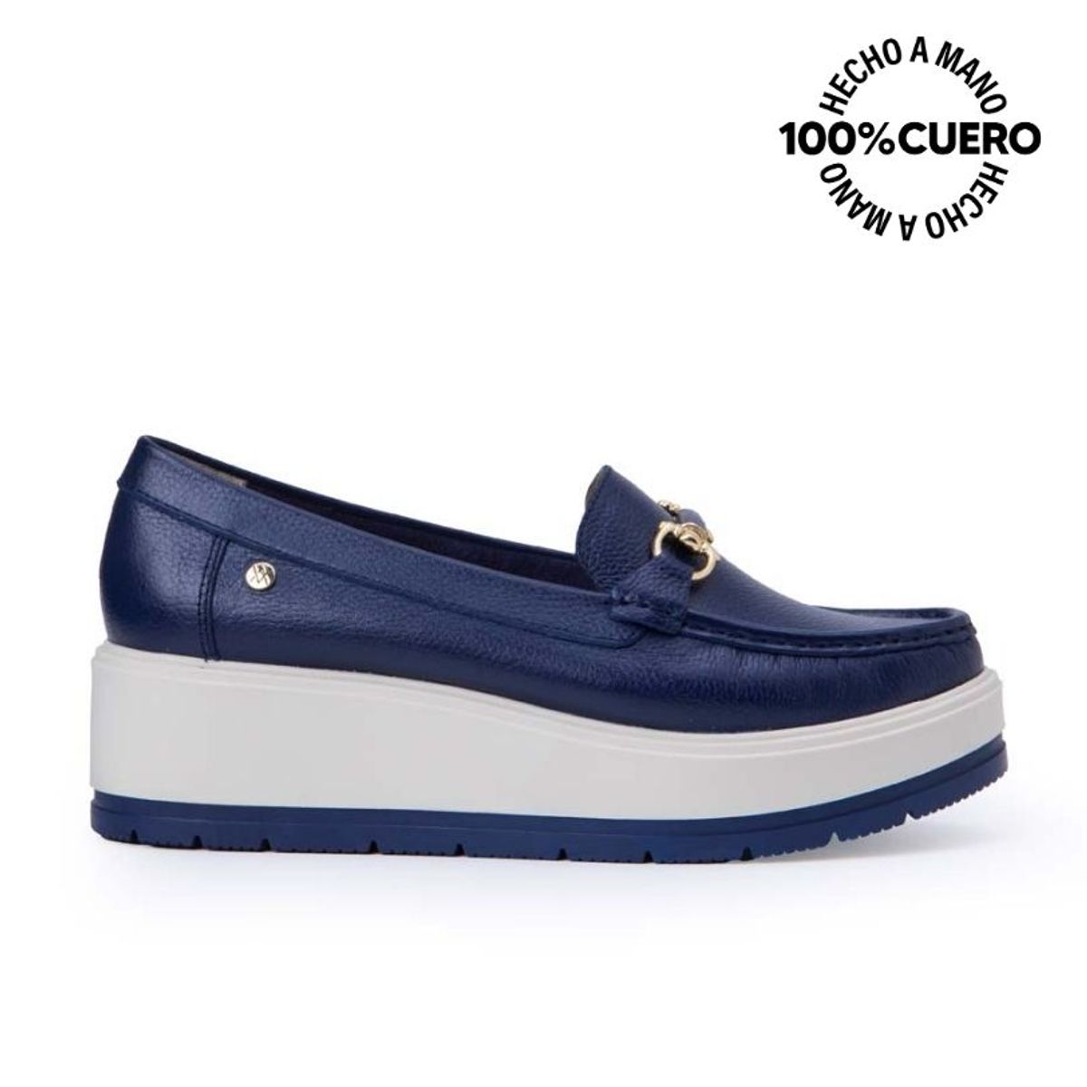 VIALE - Zapato Mocasín Casual DENI-2517 Azul Viale Cuero