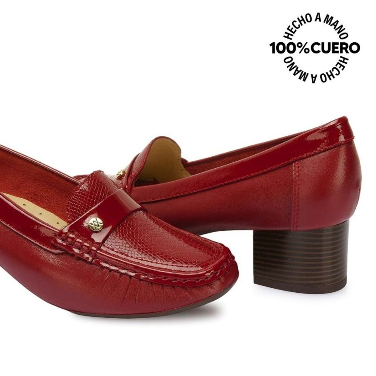 VIALE - Zapato Mocasín Vestir DENI-2514 Cramberry Viale Cuero