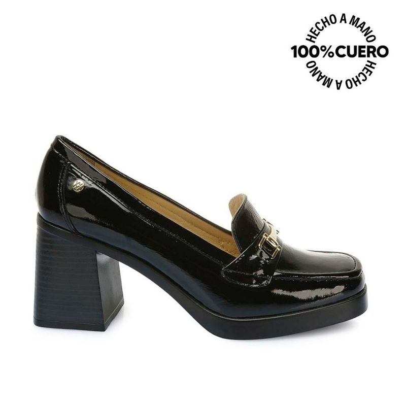 VIALE - Zapato Mocasín Casual DENI-2518 Negro Viale Cuero