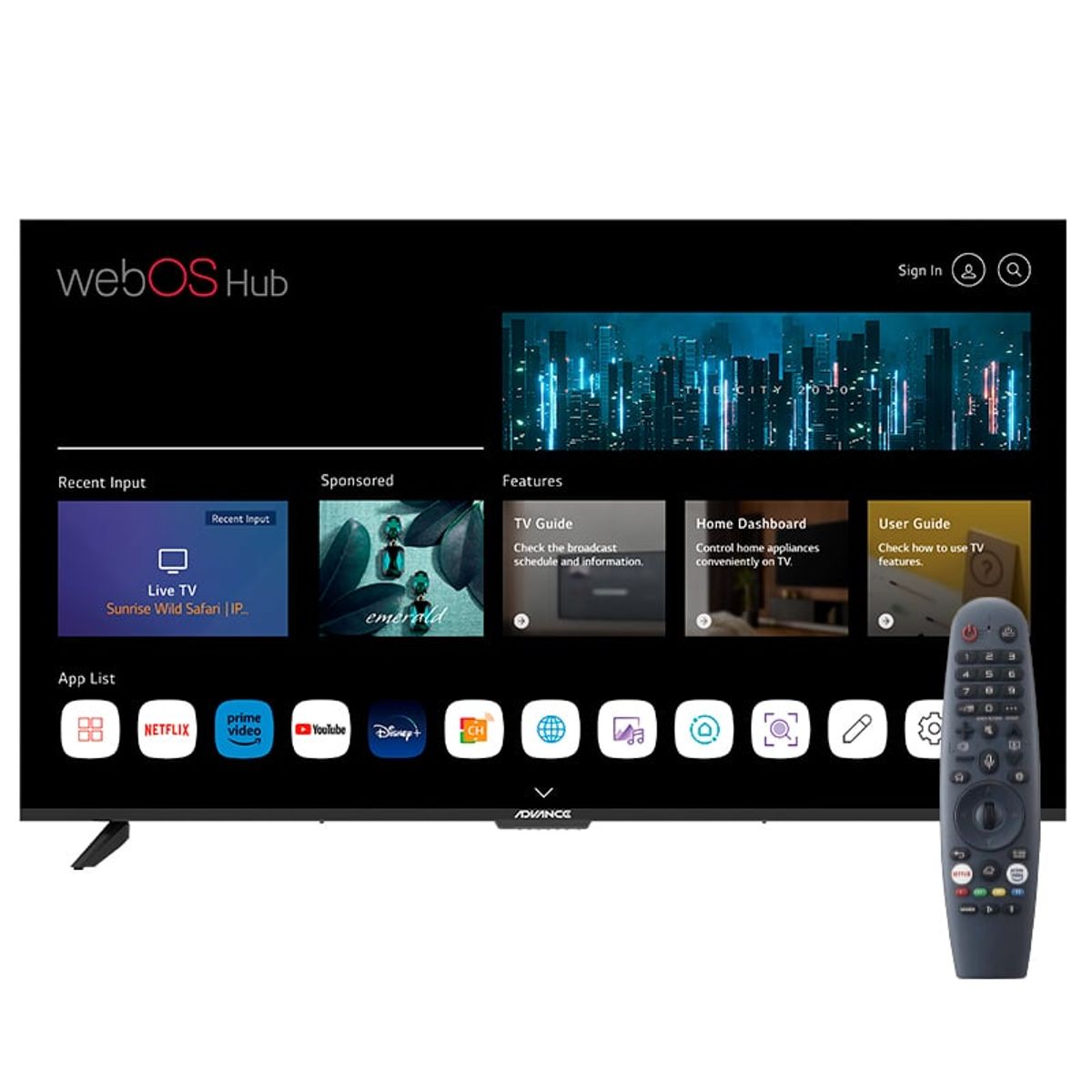 ADVANCE - Televisor Smart Advance WADV32HPE 32 HD 1366X768 Wireless LAN Bluetooth