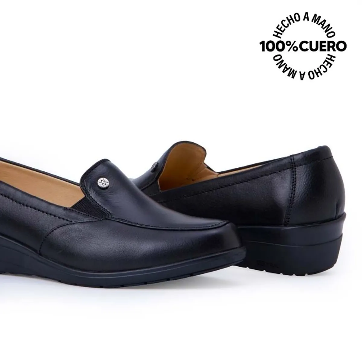 VIALE - Zapato Mocasín Casual LE-2512 Negro Viale Cuero