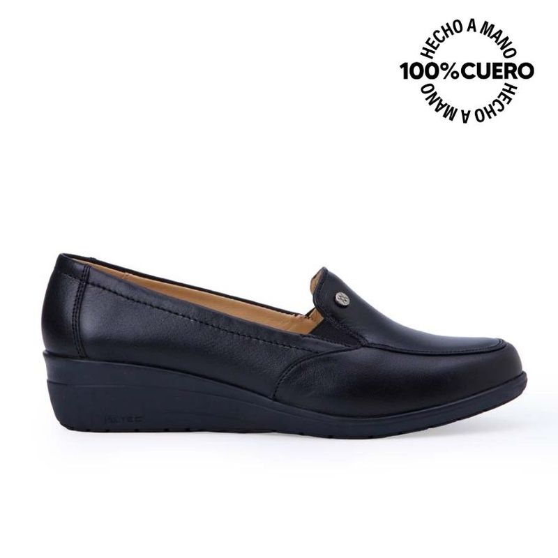 VIALE - Zapato Mocasín Casual LE-2512 Negro Viale Cuero