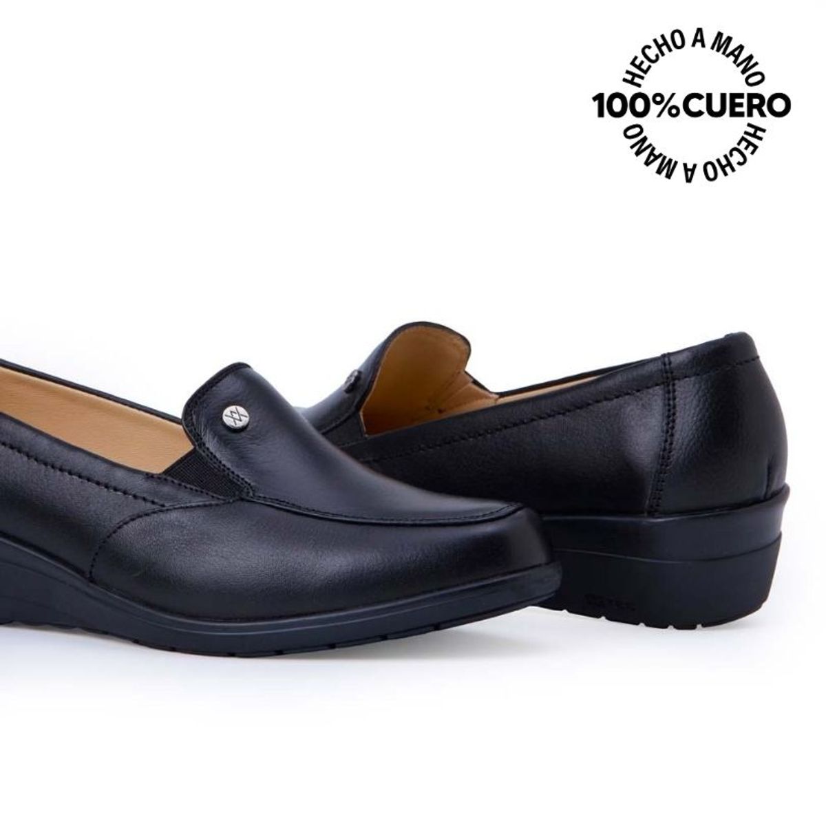 VIALE - Zapato Mocasín Casual LE-2512 Negro Viale Cuero