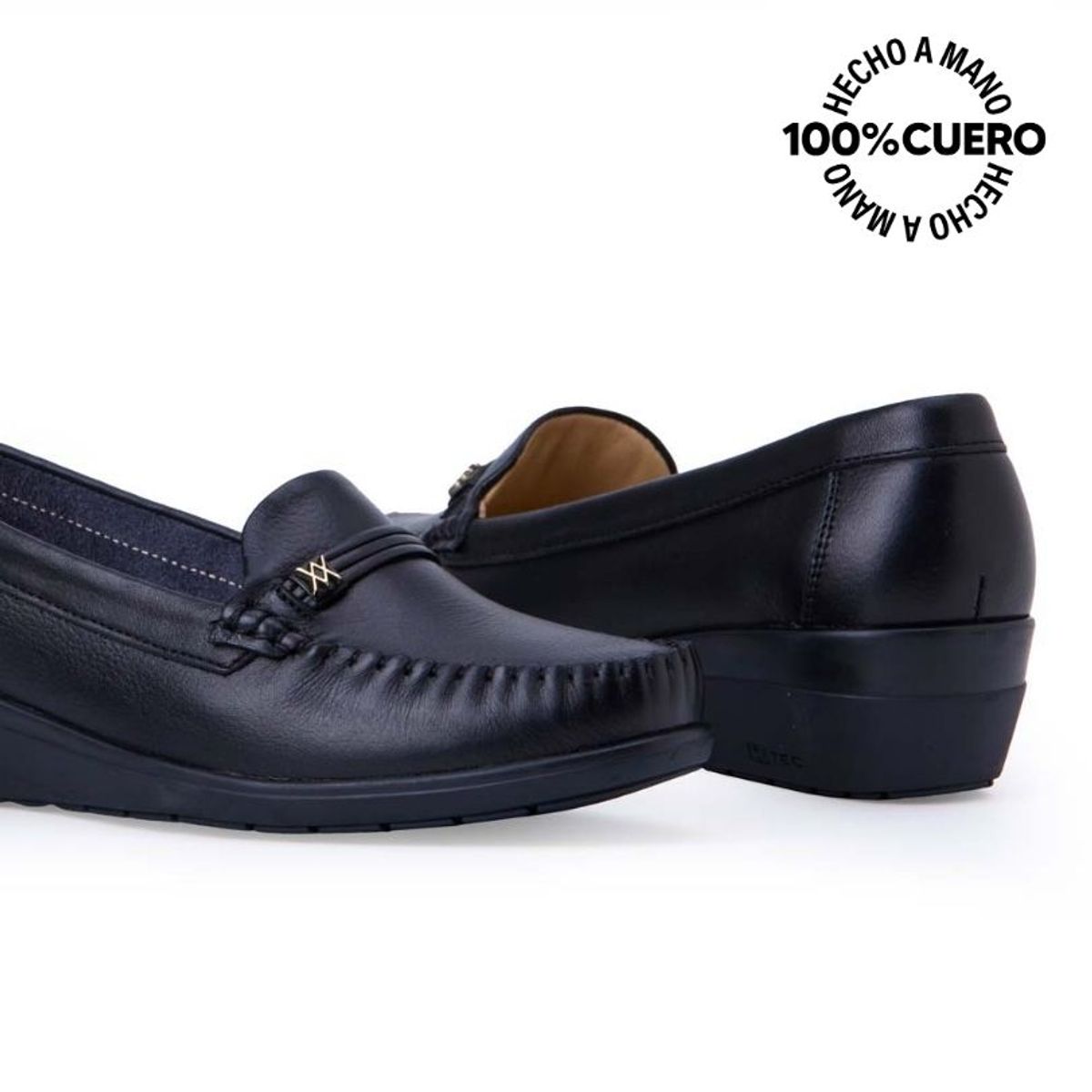 VIALE - Zapato Mocasín Casual LE-2513 Negro Viale Cuero