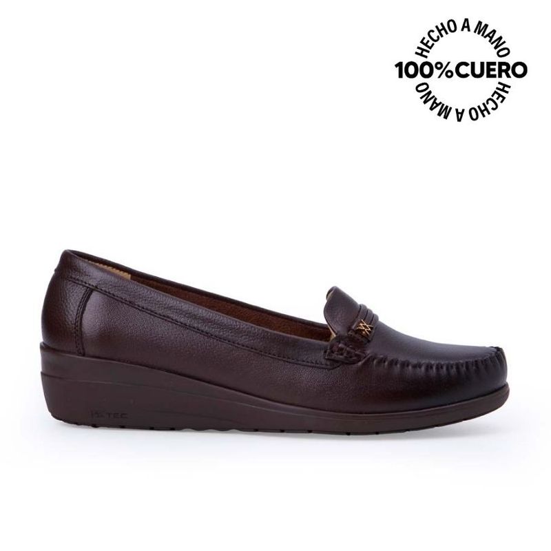 VIALE - Zapato Mocasín Casual LE-2513 Marrón Viale Cuero