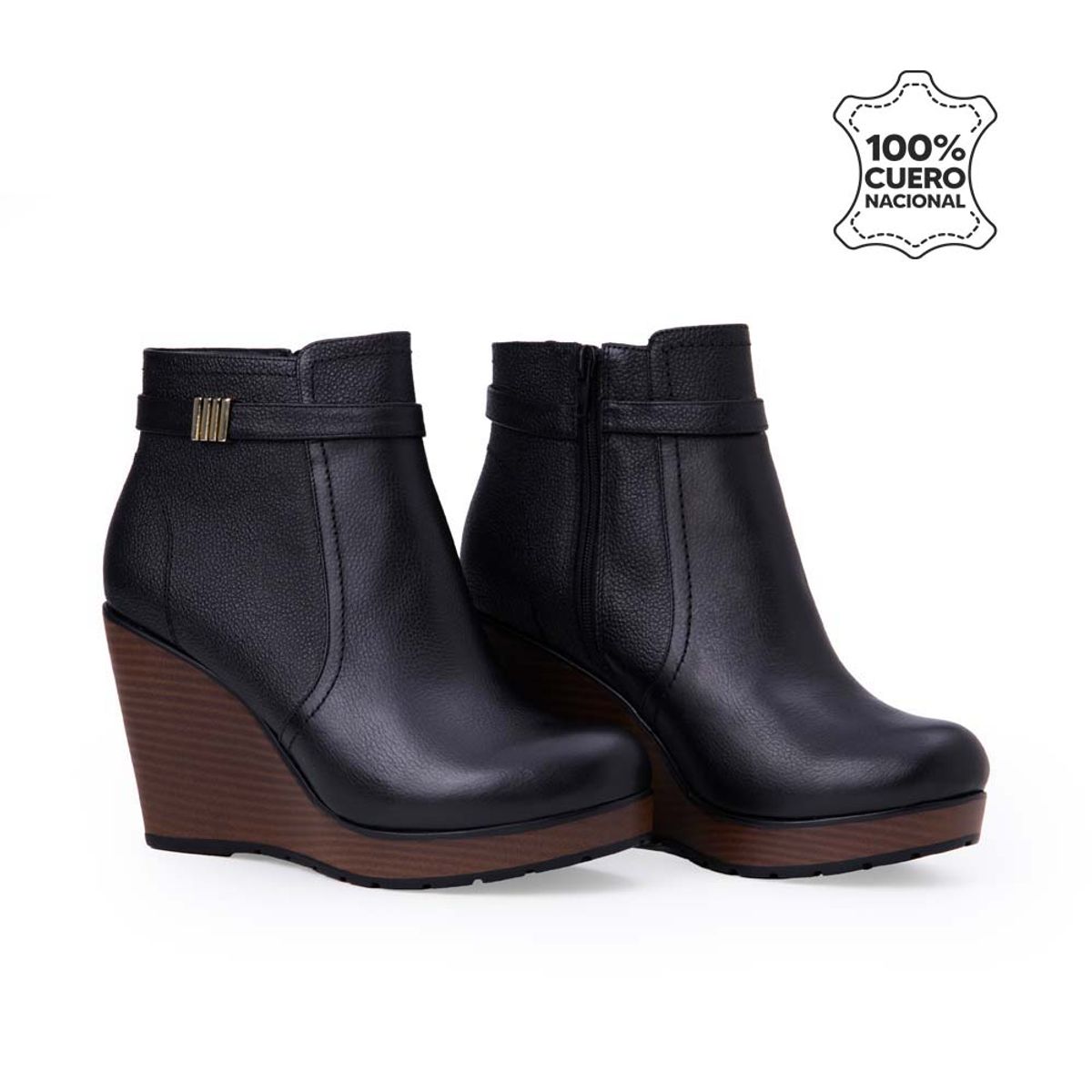 VIALE - Botín Jodhpur Casual LINDA-2514 Negro Viale Cuero