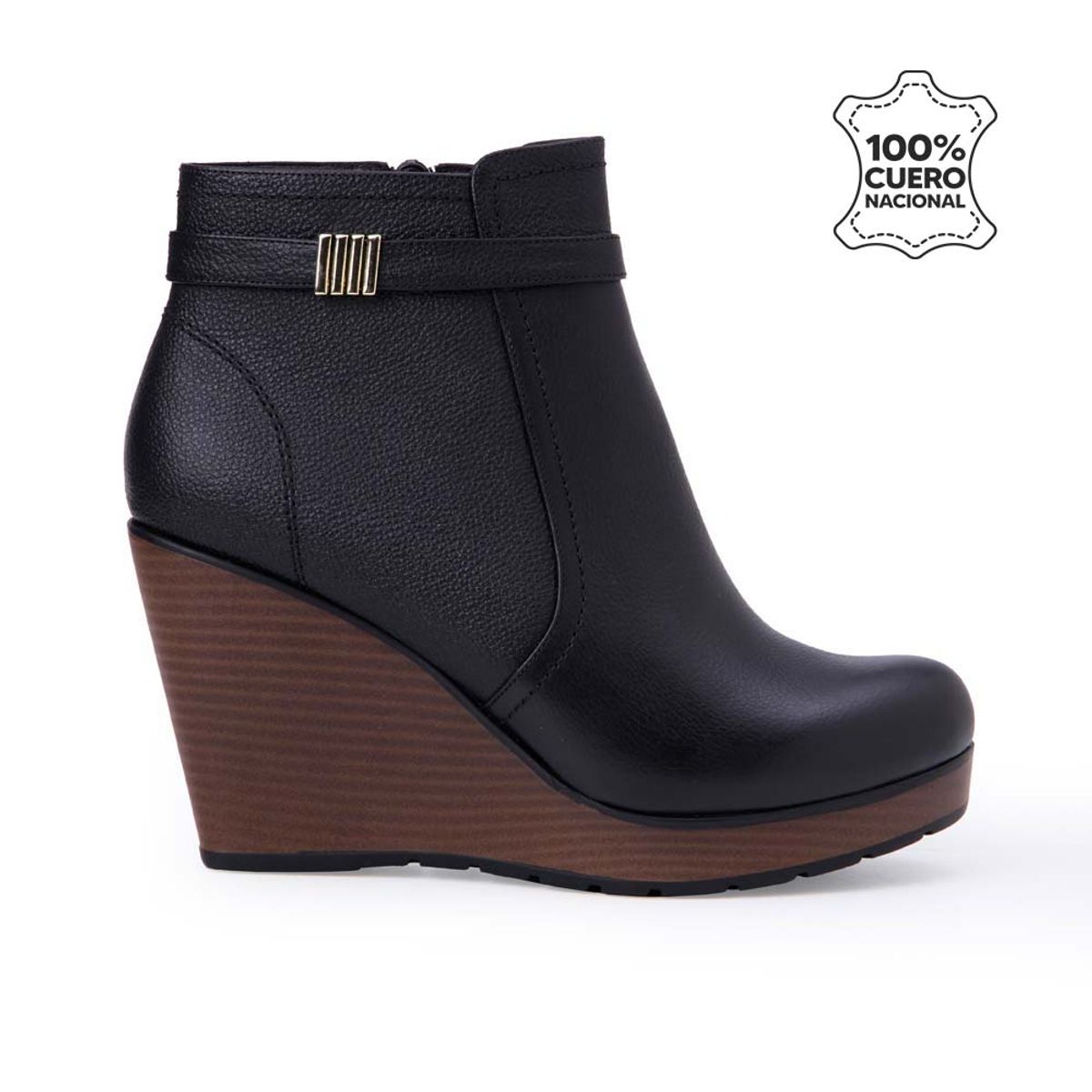 VIALE - Botín Jodhpur Casual LINDA-2514 Negro Viale Cuero