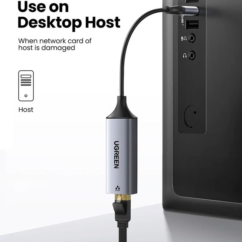 UGREEN - UGREEN Adaptador de red USB 3.0 a RJ45 Ethernet 1Gbps (CM209 - 50922)