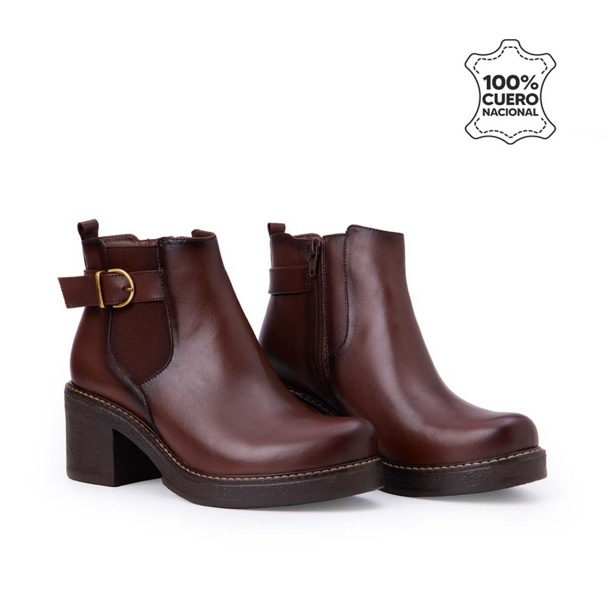 VIALE - Botín Jodhpur Casual SOFI-2541 Marrón Viale Cuero