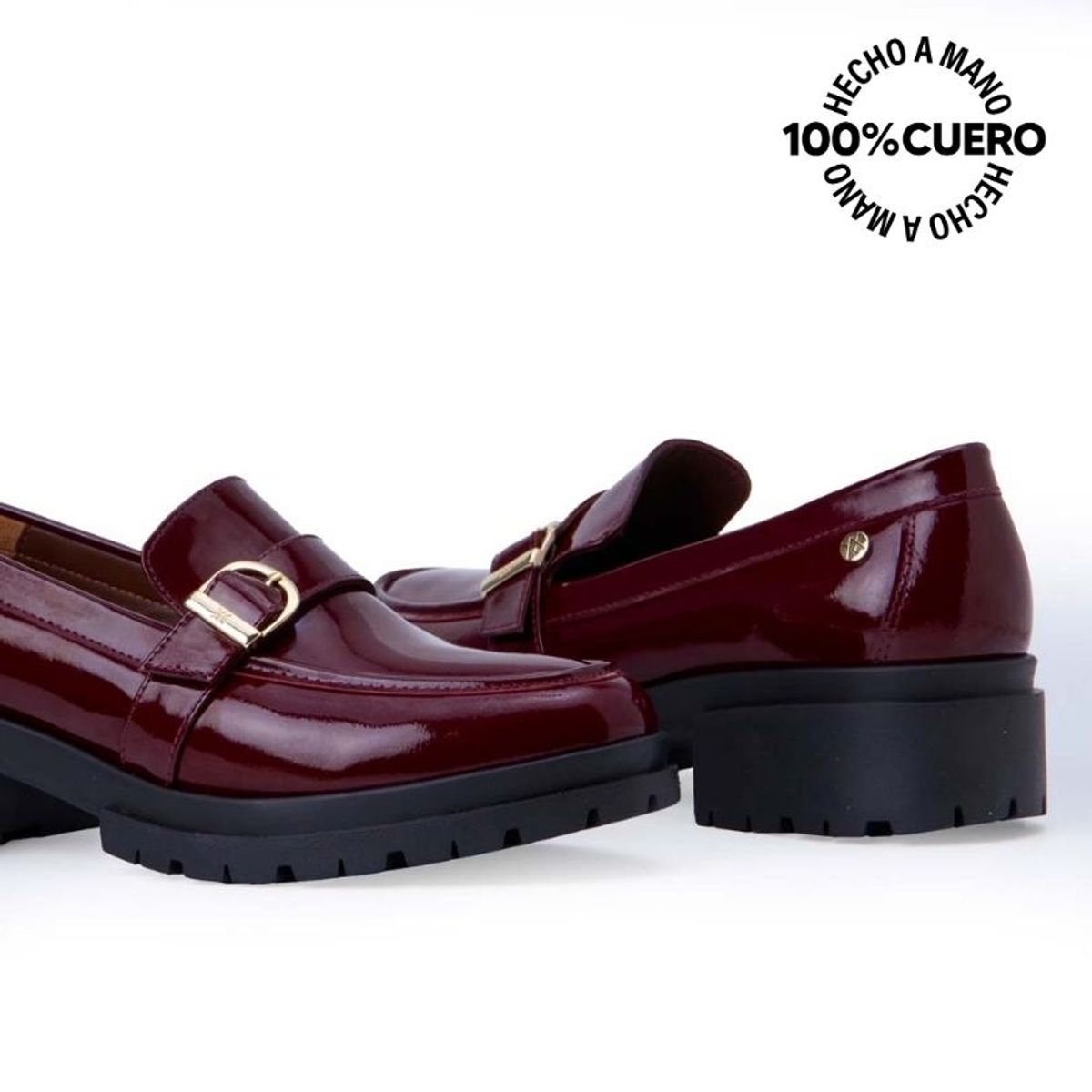 VIALE - Zapato Mocasín Casual TASTE-2510 Cherry Viale Cuero