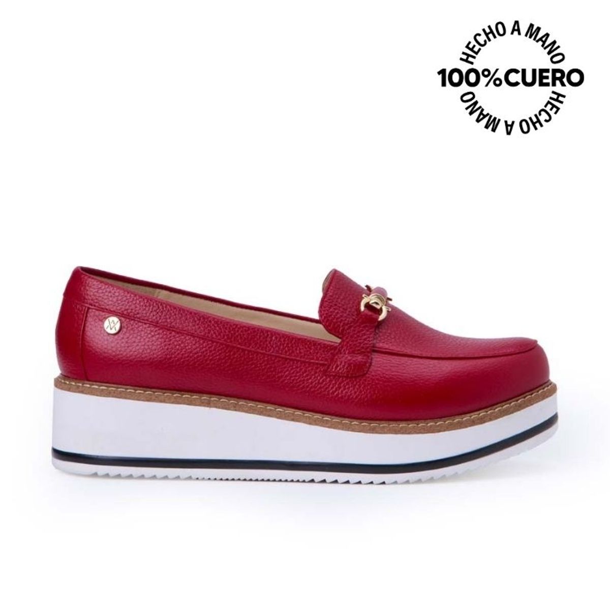 VIALE - Zapato Mocasín Casual TATI-2528 Rojo Viale Cuero