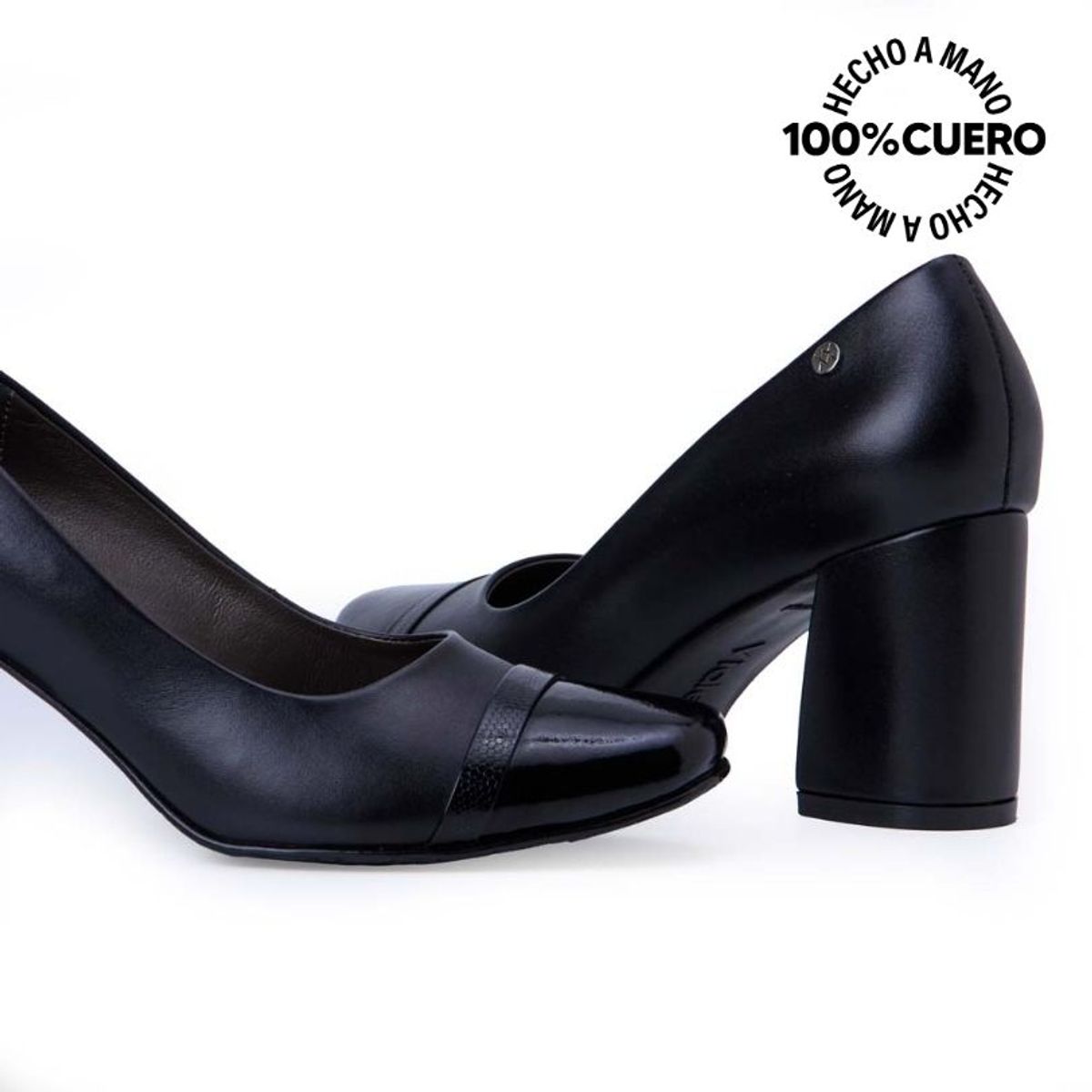 VIALE - Zapato Stiletto Vestir TATI-2533 Negro Viale Cuero