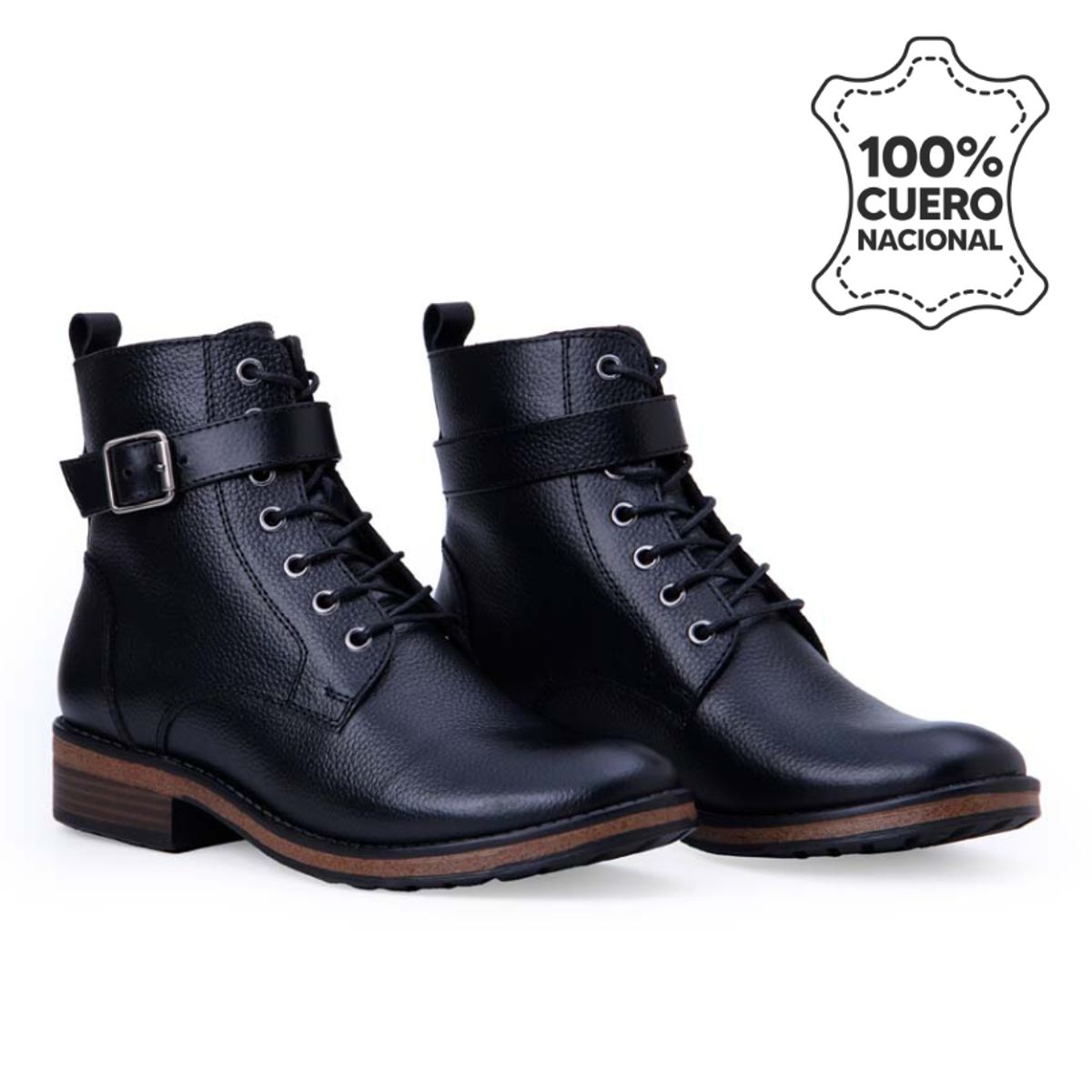 VIALE - Botín Derby Casual RUSSO-2504 Negro Viale Cuero