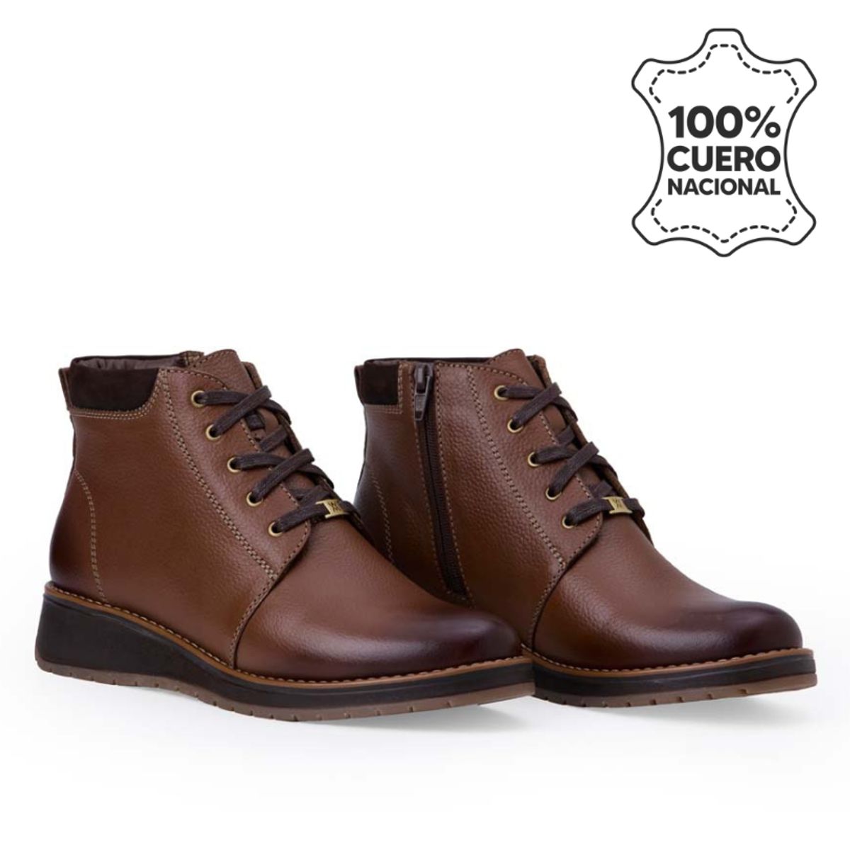 VIALE - Botín Jodhpur Casual RUSSO-2502 Nutria Viale Cuero