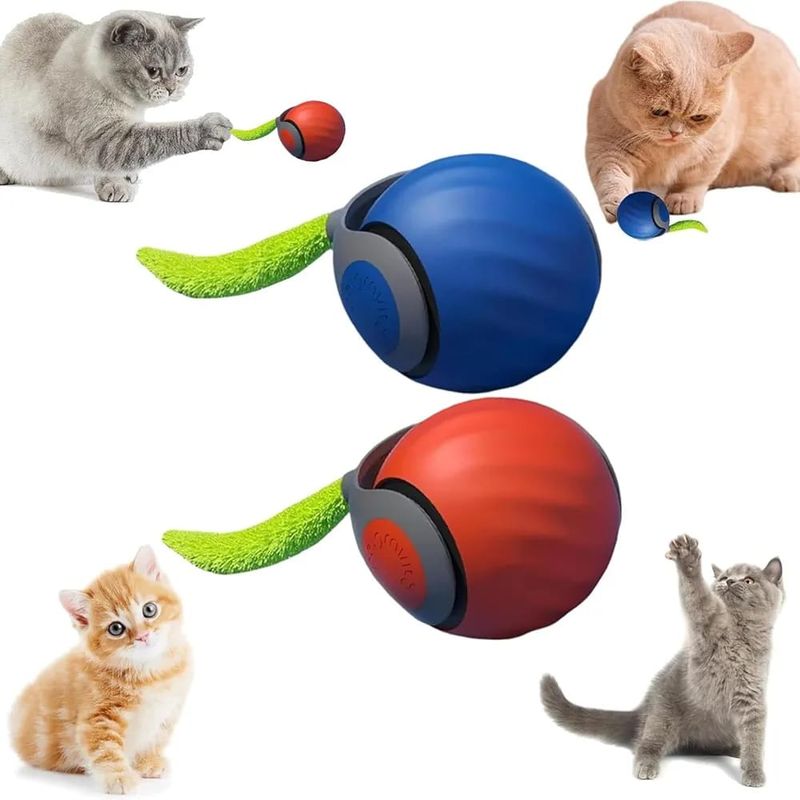 OEM - 2 Pelotas interactivo para gatos SPEEDY TAIL RECARGABLE