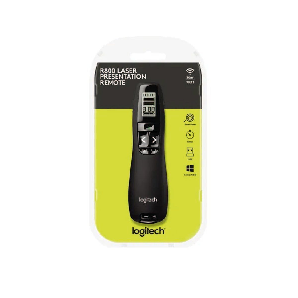 LOGITECH - Presentador Logitech R800 Laser verde Wireless 30M