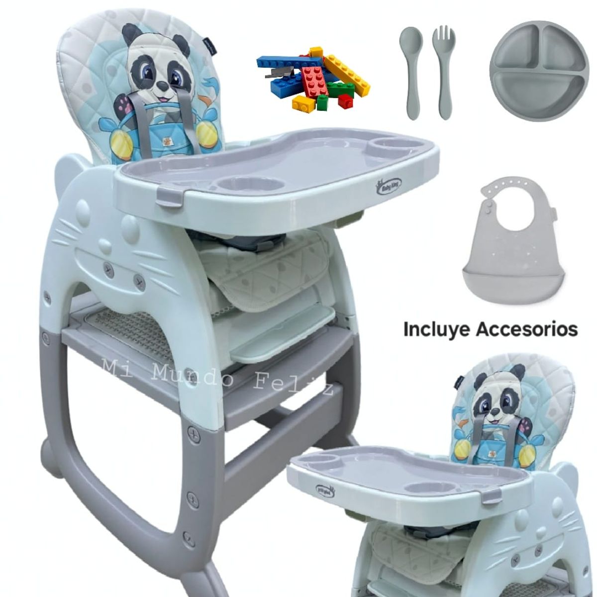 BABY KINGDOM - Silla de Comer Escritorio Miltifuncional Celete  Accesorios