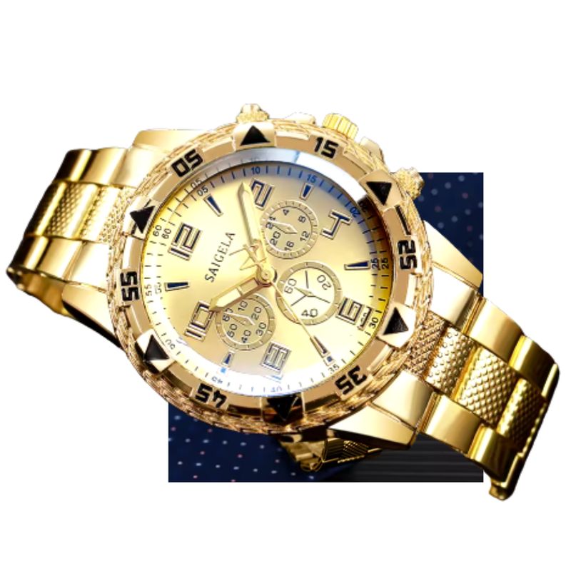 GENERICO - Reloj de Cuarzo  Elegancia y Precisión Dorada