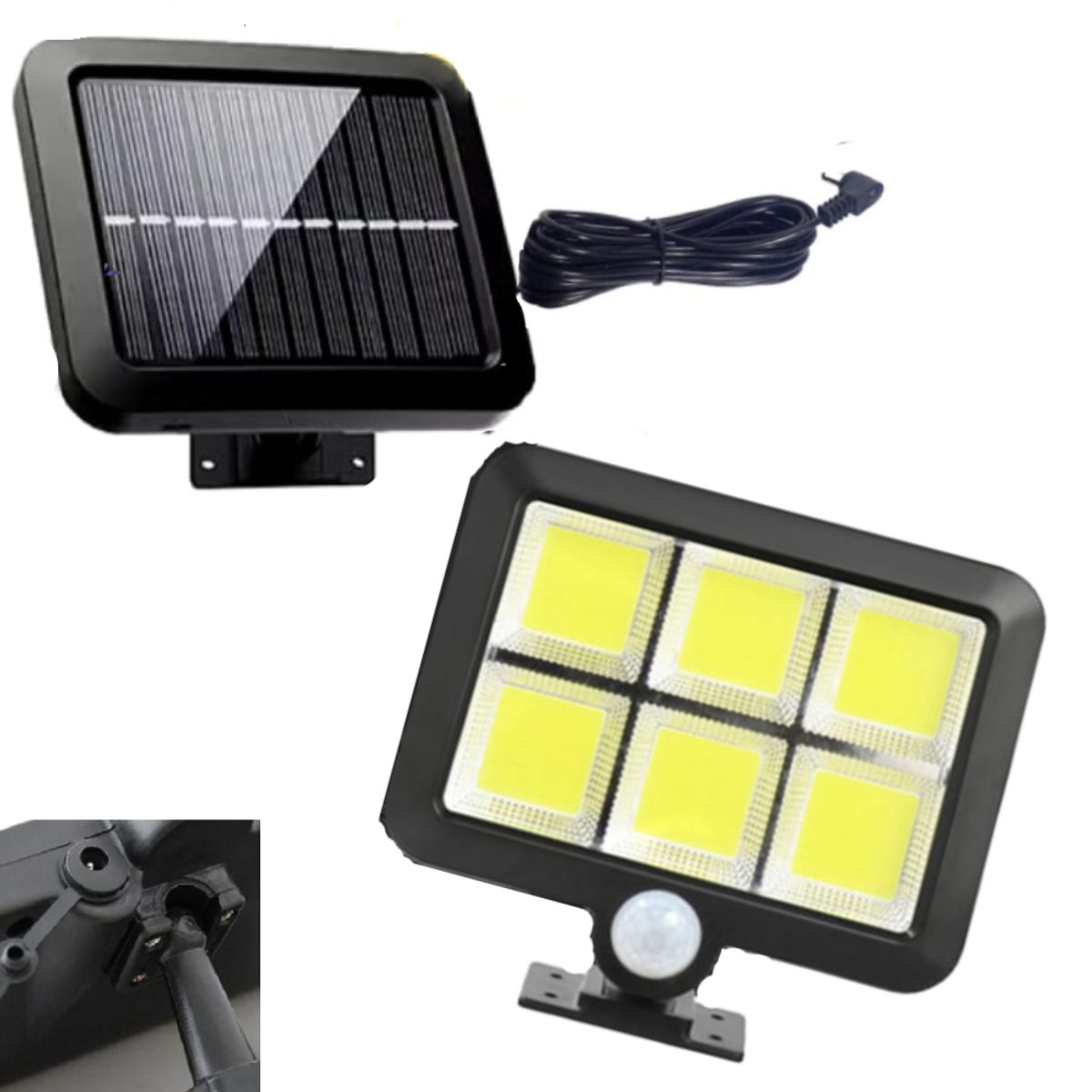GENERICO - Reflector Lampara para Exteriores con Sensor Luz LED Panel Solar